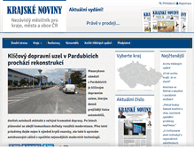 Tablet Screenshot of krajskenoviny.cz